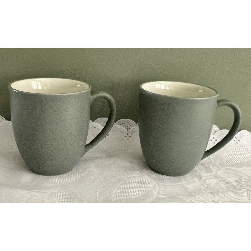 Noritake Stoneware Colorwave Green 8485 Coffee/Tea Cups Mugs Set Of 2